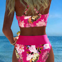Jolina™ | Floral Contrast Split Bikini