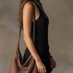 Bohemian Ribbed Halter Ruched Mini Dress