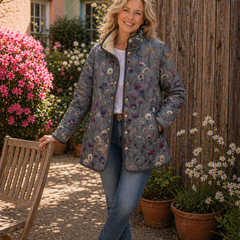 Niva | Vintage Floral Print Quilted Jacket