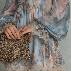 Romantic Floral Off-Shoulder Ruched Mini Dress