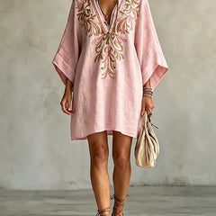 Ottilie™ | Soft Floral V-Neck Dress
