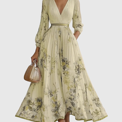 Rowella | Elegant Pleated Maxi Dress