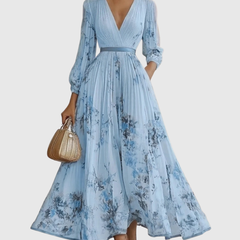 Rowella | Elegant Pleated Maxi Dress