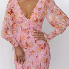 Julia | Women's Wedding Guest Floral Dress Evening