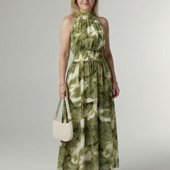 Sylin™ Gathered Halter Midi Dress