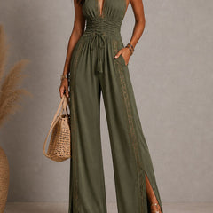 Diane Boho Lace Wide-Leg Jumpsuit
