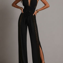 Diane Boho Lace Wide-Leg Jumpsuit