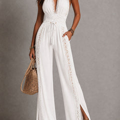 Diane Boho Lace Wide-Leg Jumpsuit