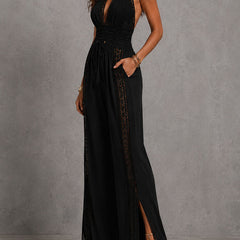 Diane Boho Lace Wide-Leg Jumpsuit