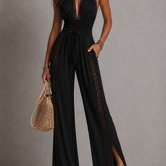 Diane Boho Lace Wide-Leg Jumpsuit