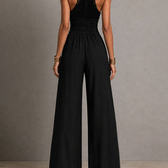 Diane Boho Lace Wide-Leg Jumpsuit