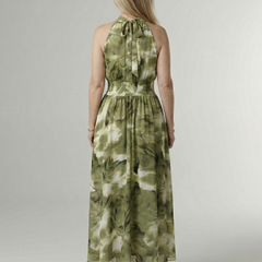 Sylin | Gathered Halter Midi Dress