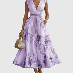 Rowella | Elegant Pleated Maxi Dress