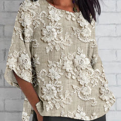 Diana™ | Vintage Floral Relaxed Blouse