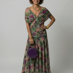 Calen | Off Shoulder Flow Midi Dresses