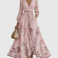 Rowella | Elegant Pleated Maxi Dress