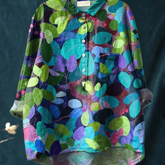 Grace | Summer Forest Art Printed Women's Casual Shirt