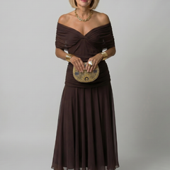 Calen™ Off Shoulder Flow Midi Dress