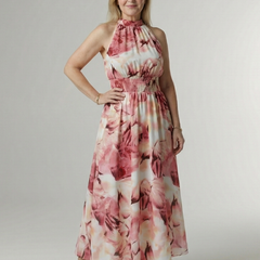 Sylin™ Gathered Halter Midi Dress
