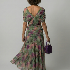 Calen | Off Shoulder Flow Midi Dresses