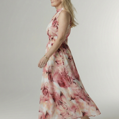 Sylin™ Gathered Halter Midi Dress