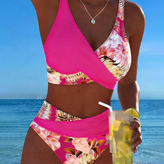 Jolina™ | Floral Contrast Split Bikini