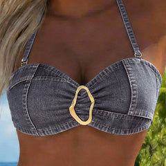 Patricia™ | Metal Buckle Suspender Bikini Two-Piece