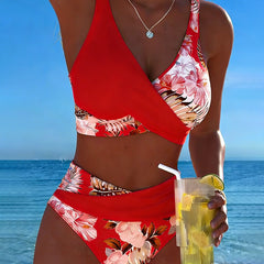 Jolina™ | Floral Contrast Split Bikini