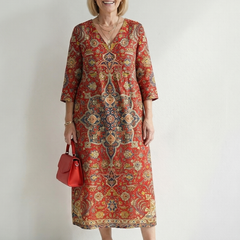 Carter | Ease Patchwork Midi Dress