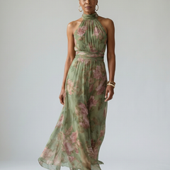 Mirelle™ Gathered Halter Midi Dress