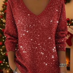 Adele | Festive Jumper with V-Neck