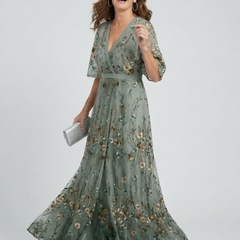 Selora | Halter Bloom Flow Maxi Dress.