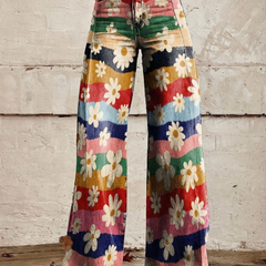 Léon - Elegant Floral Trousers