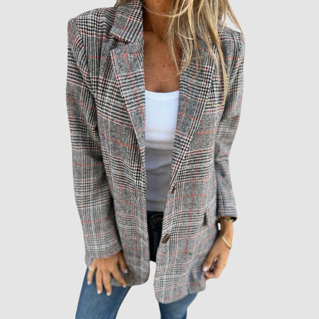 Elegant Plaid Winter Blazer