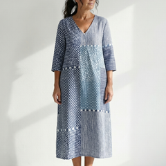 Nolan | Fit Patchwork Midi Dress