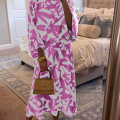 Ashley™ | Two-Piece Printed Set with Lantern Sleeves