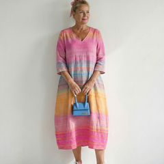 Blake | Ease Gradient Stripe Midi Dress