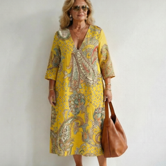 Rowan | Soft Paisley Midi Dress
