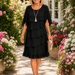 Catherine | Elegant Comfort Ruffle Dress