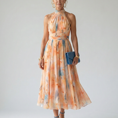 Elin™ Soft Halter Midi Dress
