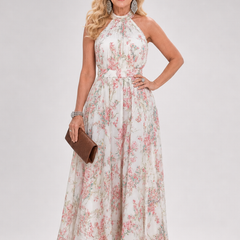 Guinevere™ Floral Print Flowing Skirt Midi Dress