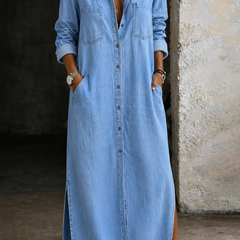 Andrea | Denim Button Down Dress