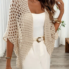 Sharon™ | Open Knit Drape Cardigan