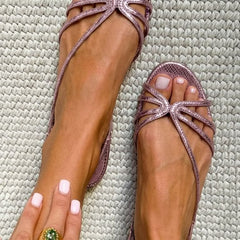 Serafina | Golden Sandals Summer Essence