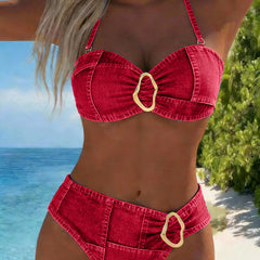 Patricia™ | Metal Buckle Suspender Bikini Two-Piece