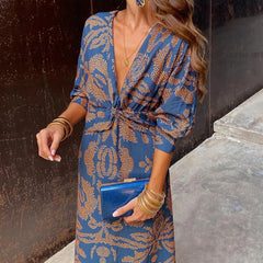 Dineke | Elegant dress with floral print