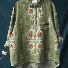 Daisy | Women's Vintage Ethnic Floral Art Print Casual Shirt