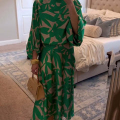 Ashley™ | Two-Piece Printed Set with Lantern Sleeves