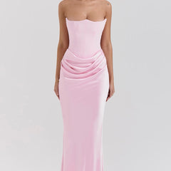 Camellia | Women's Wedding Guest Lace Strapless Dress Evening