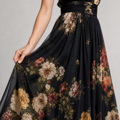 Sior™ Floral Halter Neck Midi Dress
